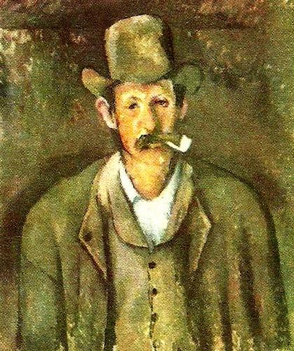 Paul Cezanne mannen med pipan France oil painting art